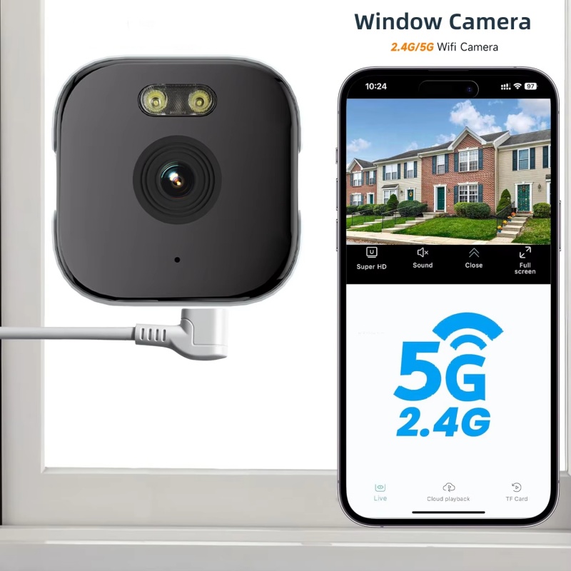 Home Security Robot - Câmera de Janela 4K com WiFi