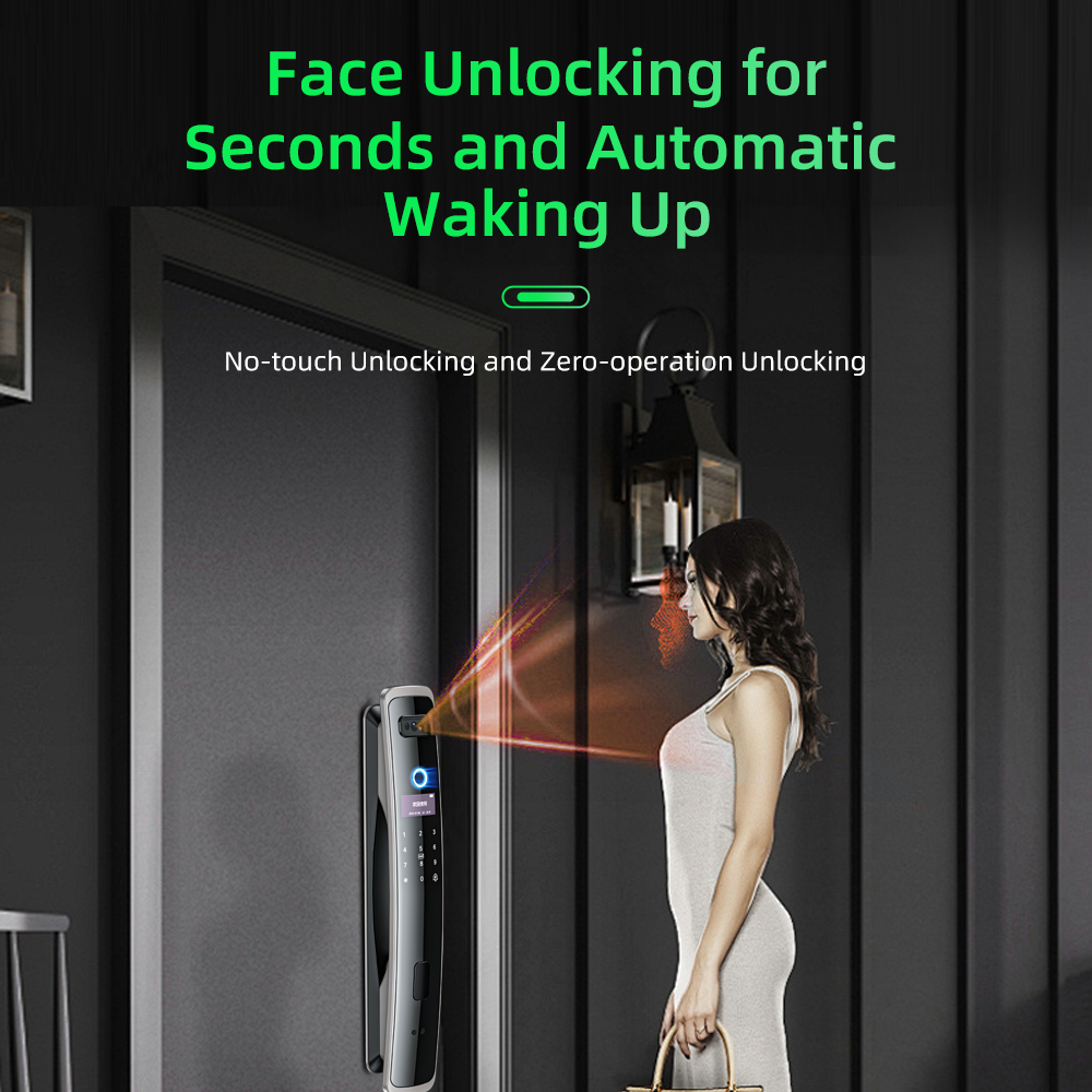Home Security Front Door Camera - Fechadura Inteligente EGFirtor com Senha, Reconhecimento